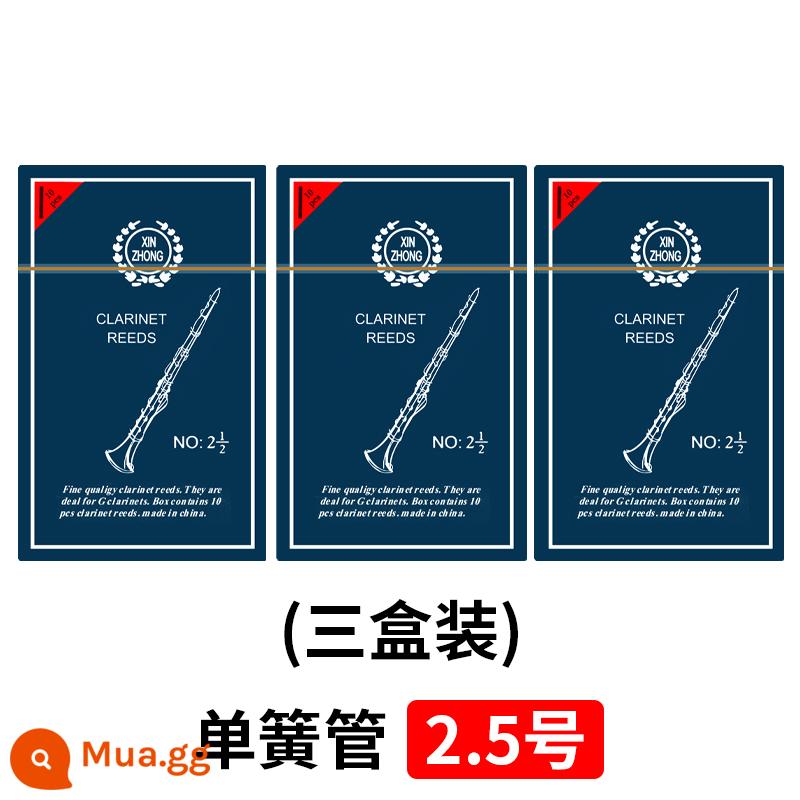 Xinzhong saxophone sậy drop e drop b cao độ tenor clarinet clarinet alto người mới bắt đầu phụ kiện nhạc cụ - Clarinet (ba hộp) 2.5