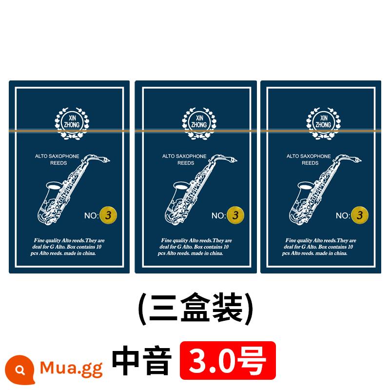 Xinzhong saxophone sậy drop e drop b cao độ tenor clarinet clarinet alto người mới bắt đầu phụ kiện nhạc cụ - Alto Saxophone (ba hộp) 3.0