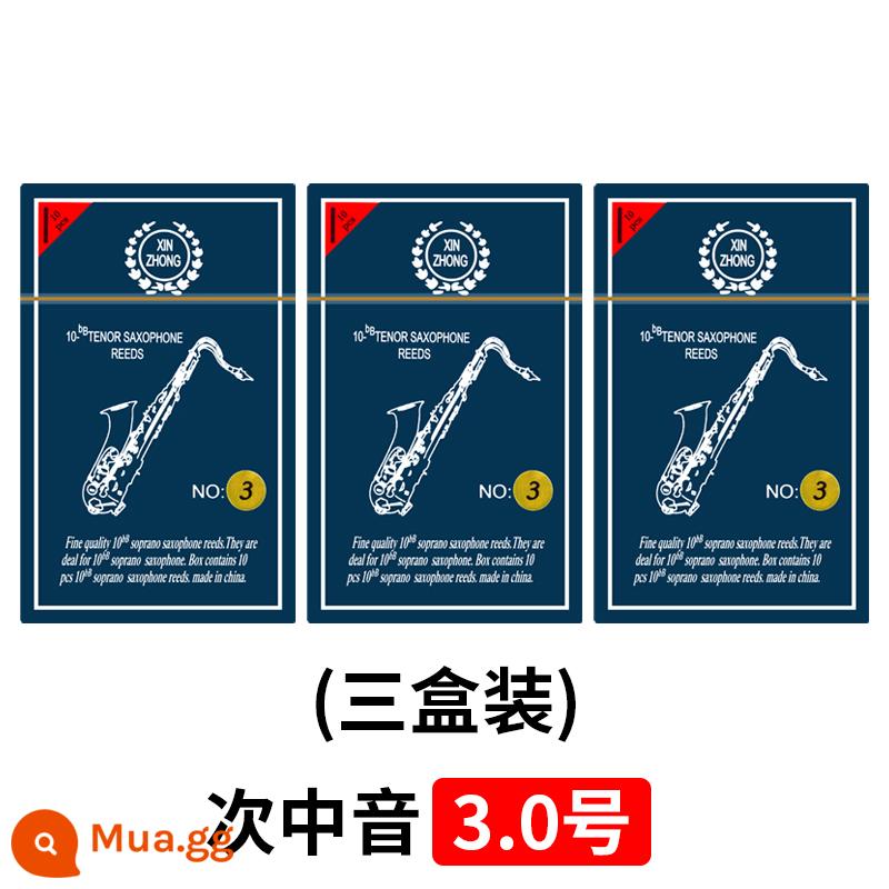 Xinzhong saxophone sậy drop e drop b cao độ tenor clarinet clarinet alto người mới bắt đầu phụ kiện nhạc cụ - Kèn saxophone tenor (ba hộp) 3.0