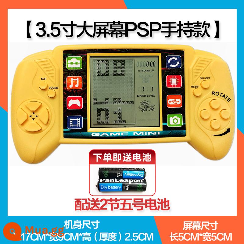 Máy chơi game Tetris màn hình lớn cổ điển cầm tay đồ chơi trẻ em cổ điển nhỏ di động hoài cổ ra đời từ những năm 80 - Mẫu máy cầm tay PSP 3,5 inch màu vàng tươi