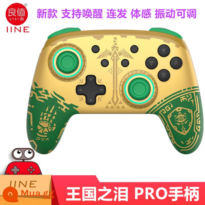 Tay cầm chơi game Switch PRO chính hãng giá trị tốt OLED NS rung không dây Bluetooth bật tay cầm trong suốt - Mẫu mới giá tốt Wake NFC Kingdom Tears