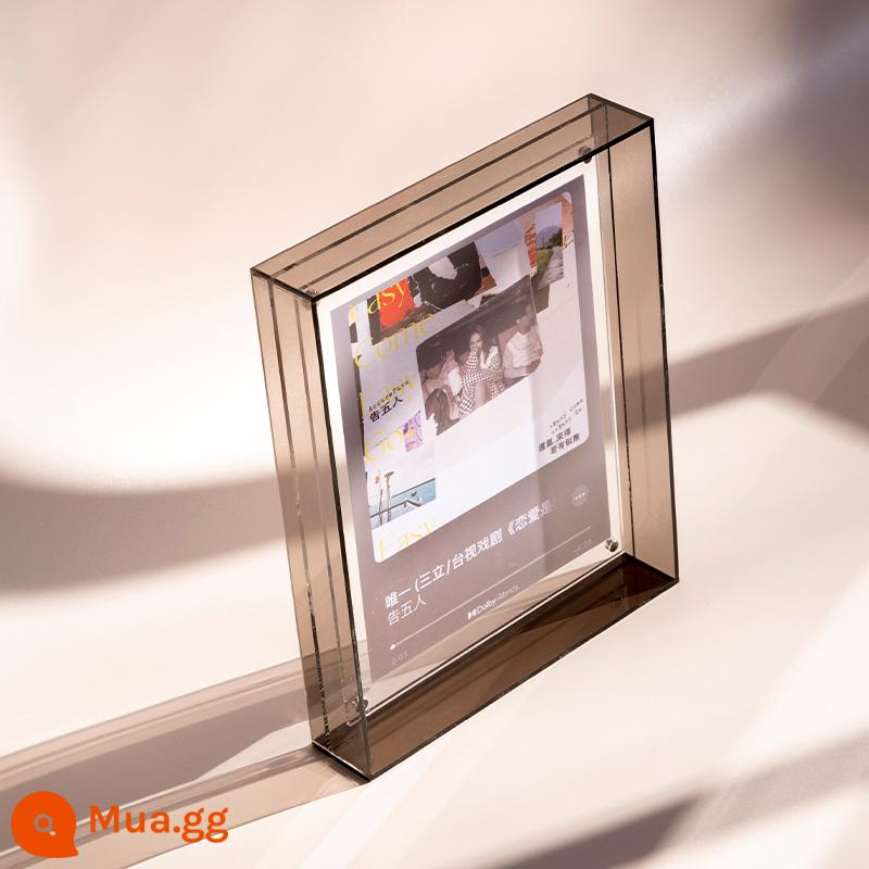 tự làm màu acrylic trong suốt khung ảnh nhỏ rửa ảnh sáng tạo làm thành bảng Polaroid đóng khung tranh cao cấp ý nghĩa - Màu nâu