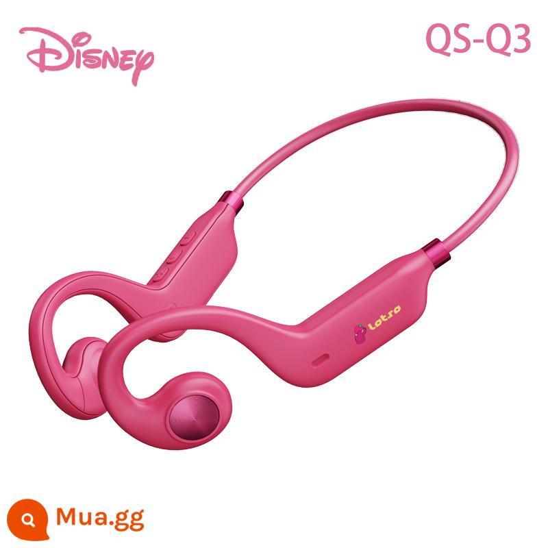 Disney Bone Conduction Tai Nghe Bluetooth Thể Thao Không Dây Đeo Cổ Treo Tai Mẫu New Girls Không In-Ear - Gấu dâu đỏ hồng [Chất lượng âm thanh nổi HIFI + Bluetooth 5.0 được nâng cấp]