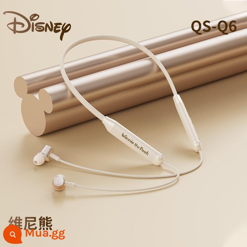 Disney Bone Conduction Tai Nghe Bluetooth Thể Thao Không Dây Đeo Cổ Treo Tai Mẫu New Girls Không In-Ear - Treo cổ★Màu be [Sạc Type-C@Dành riêng cho thể thao + Đeo không đau + Tuổi thọ pin siêu dài]