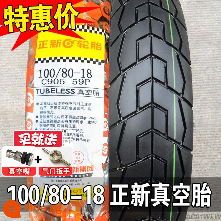 Zhengxin Tyre 90/90-18 lốp không săm 100/80-18 lốp địa hình lốp trước lốp sau lốp xe máy Hạ Môn - Lốp không săm 100/80-18 Zhengxin (lốp tốc độ cao, bảo hành một năm)