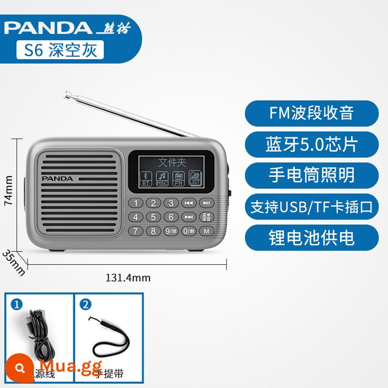 Panda S3 máy nghe đài cho người già chuyên hát và thu âm tích hợp U disk Walkman - Space Silver★Phiên bản cuối cùng [Tiêu chuẩn]