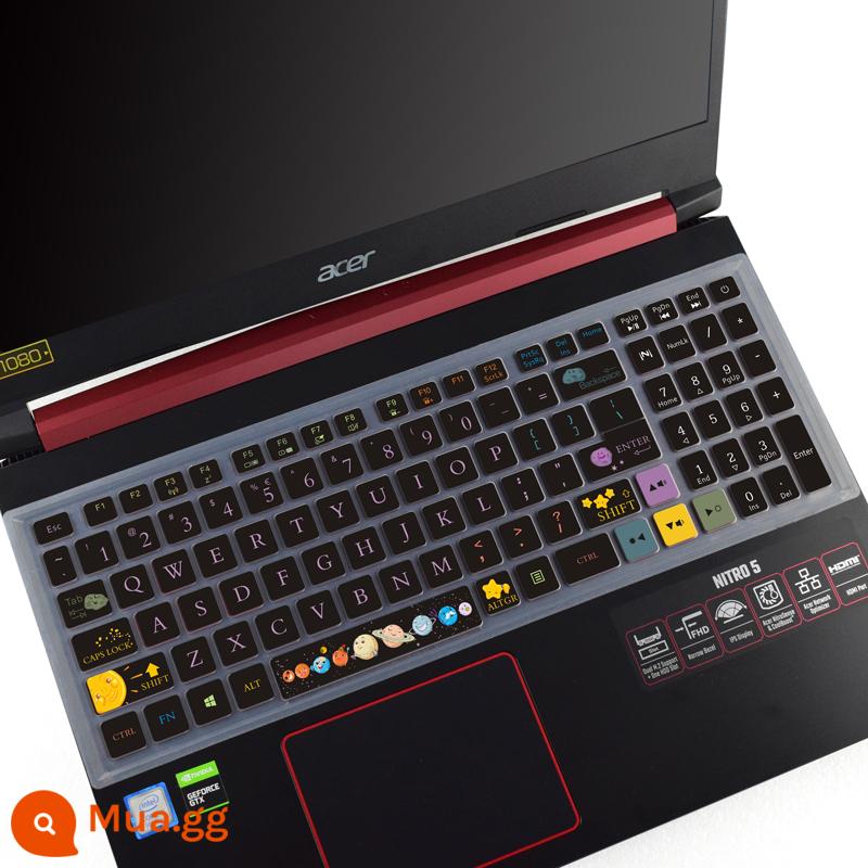 Acer Màng bảo vệ bàn phím Acer Shadow Knight 4 Máy tính xách tay AN515 NITRO 5 Đế che bụi máy tính Shadow Knight 3 thế hệ phiên bản nâng cao Vỏ silicon chống nước hình cô gái hoạt hình dễ thương - [Shadow Knight 4] Hành tinh dễ thương