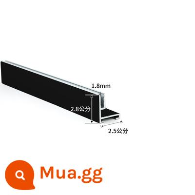 Cấu hình hộp đèn Kabu khung uv HD phim mềm hộp đèn túi cột h kéo vải hồ sơ biển quảng cáo hợp kim nhôm ngoài trời - Một mặt đen 2,5 cm (dày 1,4)