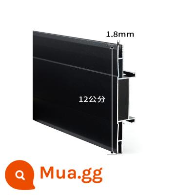 Cấu hình hộp đèn Kabu khung uv HD phim mềm hộp đèn túi cột h kéo vải hồ sơ biển quảng cáo hợp kim nhôm ngoài trời - 12 cm hai mặt màu đen (dày 1,8)