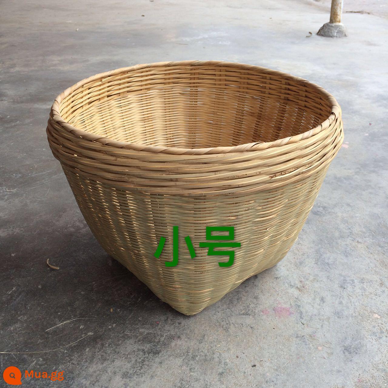 Giỏ tre lớn handmade, sản phẩm tre đan, giỏ tre, giỏ đựng thức ăn, giỏ đựng đồ, giỏ đám cưới, thùng quét rác - Đường kính 36cm cao 26cm