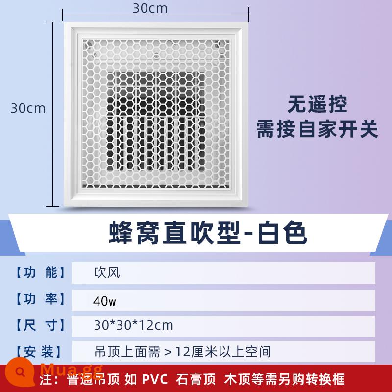 Good wife tích hợp trần nhôm miếng vải quạt điện cool bully bếp nhúng bột phòng 300x300 quạt làm mát - Kiểu thổi trực tiếp 30*30-màu trắng