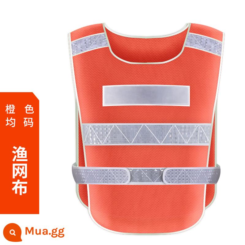 Trường dạy lái xe Yiyun quản lý bãi đậu xe vest tòa nhà áo phản quang xây dựng giao thông kiểm tra an ninh quần áo thuyết phục - 018 màu cam