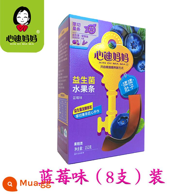 Snack mẹ xindi trái cây tươi dải bột giấy trái cây que táo việt quất dâu 19g/củ - [Gói 8] Hương vị việt quất [1 hộp]