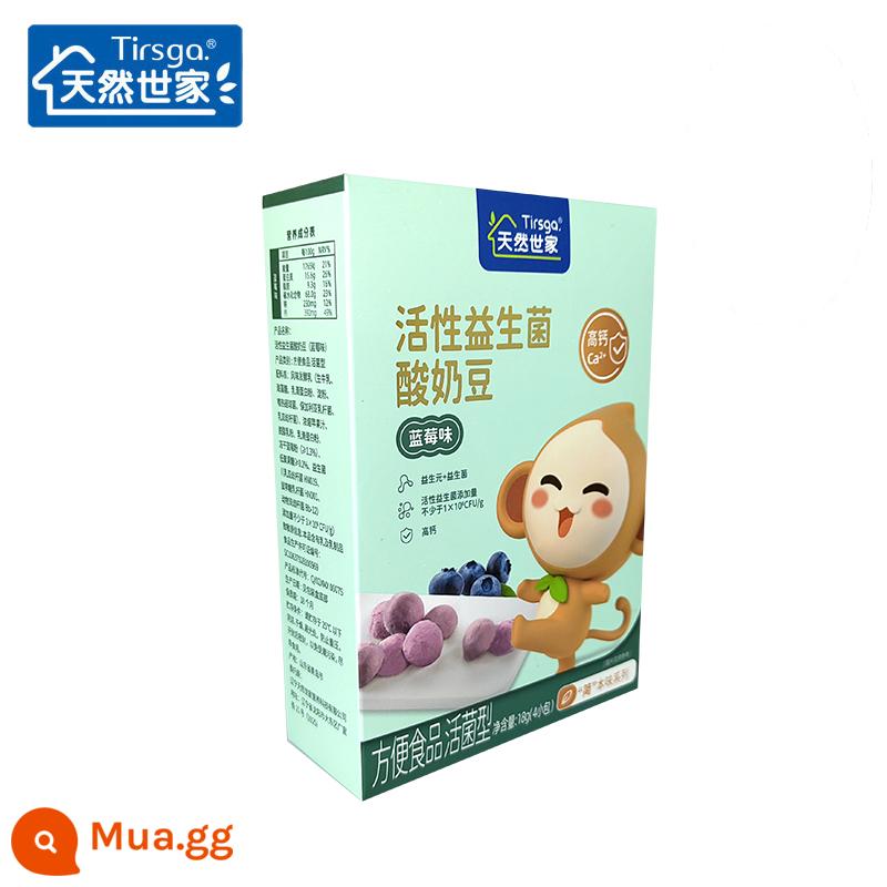 Natural Family Double Probiotic Sữa chua Đậu nành Hương vị Nguyên bản Việt quất 4 trong 1 - hương việt quất