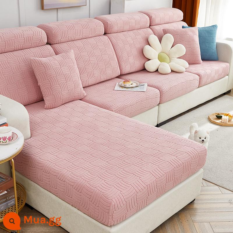 Ghế Sofa 2022 Mới Chống Mèo Xước Đệm Ghế Sofa Tất Cả Đa Năng Co Giãn Bốn Mùa Đa Năng Bọc Vải - Pai Lang-Hồng Hồng