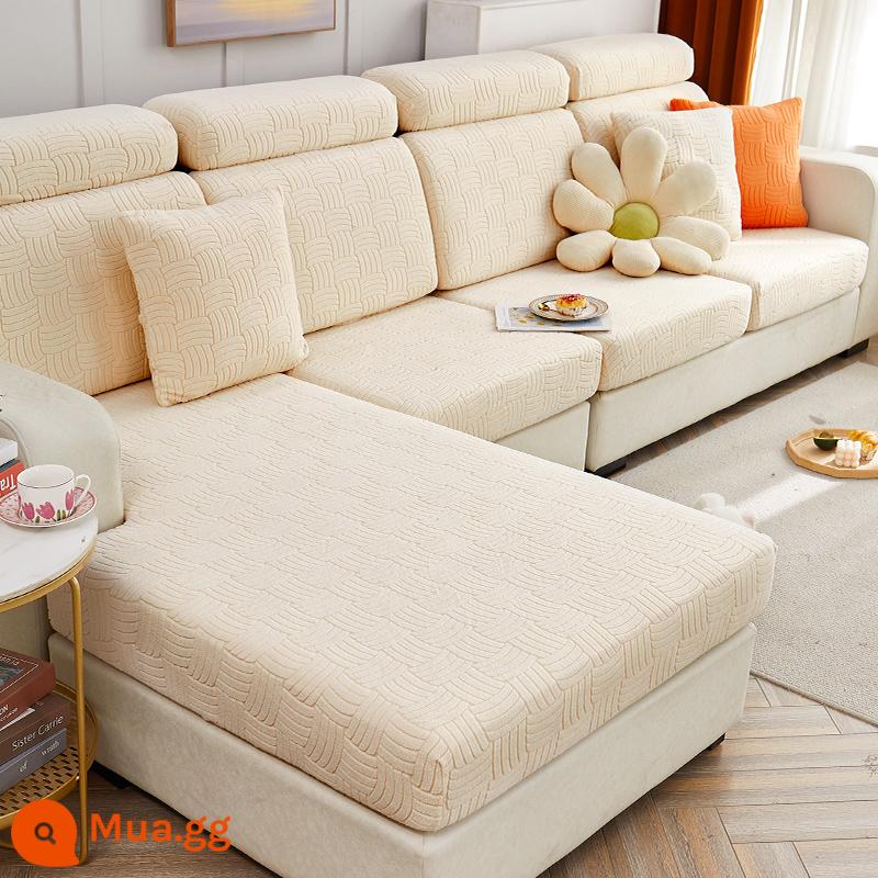 Ghế Sofa 2022 Mới Chống Mèo Xước Đệm Ghế Sofa Tất Cả Đa Năng Co Giãn Bốn Mùa Đa Năng Bọc Vải - Pailang-màu be