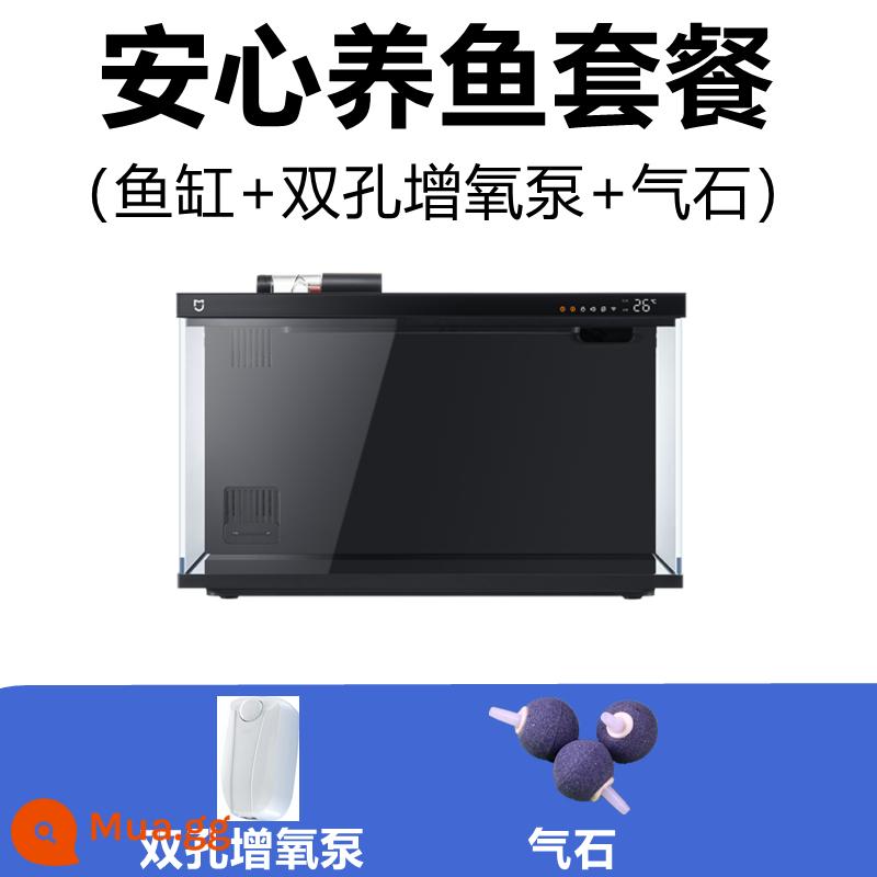 Xiaomi Mijia bể cá thông minh phòng khách văn phòng máy tính để bàn nuôi cá lười chỉ bằng một cú nhấp chuột thay nước cho ăn từ xa bể sinh thái - Bể cá + máy bơm oxy + đá khí