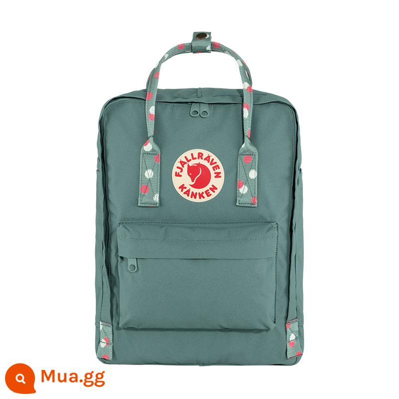 Thụy Điển đích thực Fjallraven cáo bắc cực ba lô Kanken nam nữ nhẹ ba lô du lịch túi thể thao - Thắt lưng chấm bi xanh sương 664-916