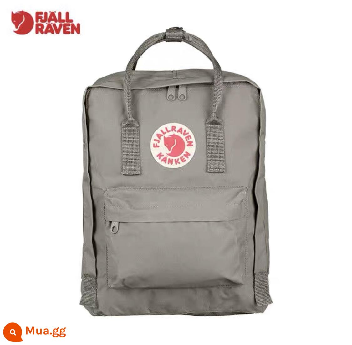 Thụy Điển đích thực Fjallraven cáo bắc cực ba lô Kanken nam nữ nhẹ ba lô du lịch túi thể thao - Xám sương mù xám 021