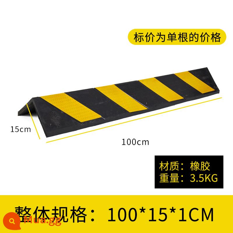 Cao su góc xe dải chống va chạm góc bảo vệ góc chống va chạm Dải góc PVC dày nhà để xe dải cảnh báo giao thông phản quang - Mở rộng 100*15*1 (cm)