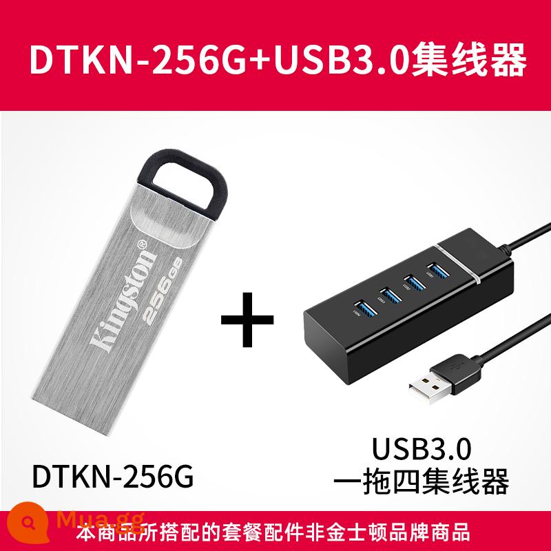 Ổ đĩa flash Kingston 256g tốc độ cao trên ô tô USB mini USB di động Ổ đĩa U máy tính văn phòng Hệ thống DTKN ∪ đĩa - Trung tâm DTKN/256G+USB3.0