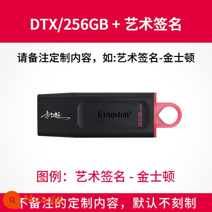 Kingston 32G/64G/128G đĩa U dung lượng lớn chú thỏ dễ thương năm cặp đôi hạnh phúc sáng tạo tùy chỉnh USB máy tính - Chữ ký nghệ thuật DTX/256G+