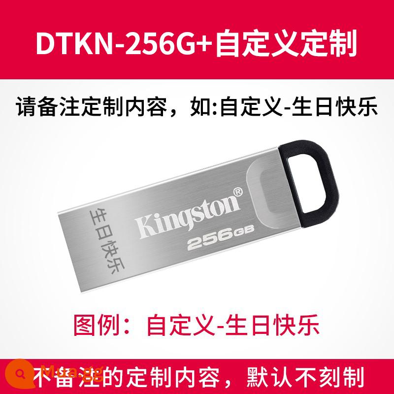 Kingston 32G/64G/128G đĩa U dung lượng lớn chú thỏ dễ thương năm cặp đôi hạnh phúc sáng tạo tùy chỉnh USB máy tính - DTKN/256G+tùy chỉnh