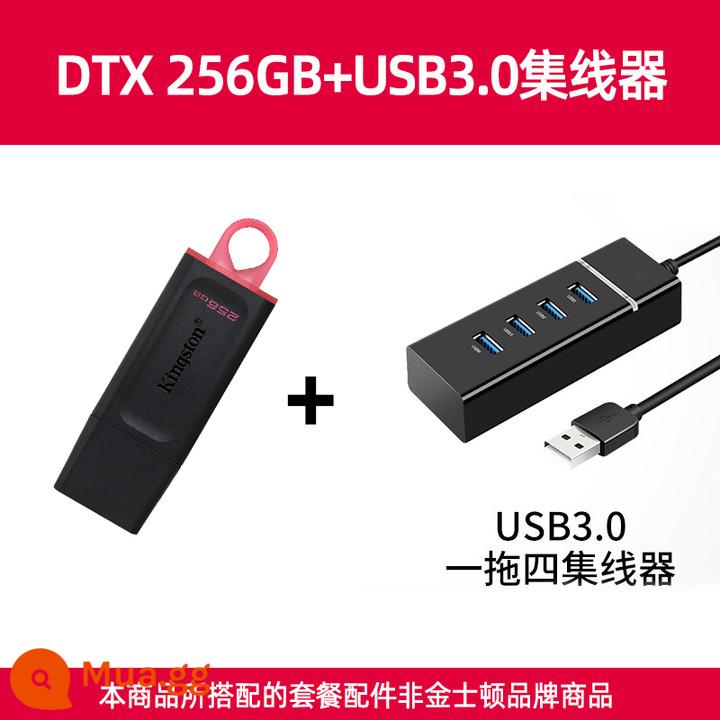 Ổ đĩa flash Kingston 256g tốc độ cao dung lượng lớn trên ô tô Ổ đĩa flash USB di động Đĩa U máy tính văn phòng Hệ thống DTX ∪ đĩa - Trung tâm DTX/256GB+USB3.0