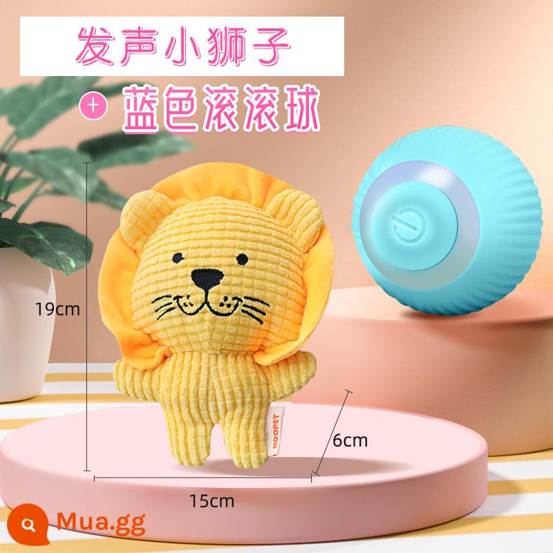 Bóng đồ chơi cho chó làm thú cưng tạo tác cho chó tự hạnh phúc giảm bớt sự nhàm chán Teddy Pomeranian chó cưng chó con bóng tự động thông minh dắt chó đi dạo - Blue + 12 tệ để có được một chú sư tử nhỏ có giọng hát