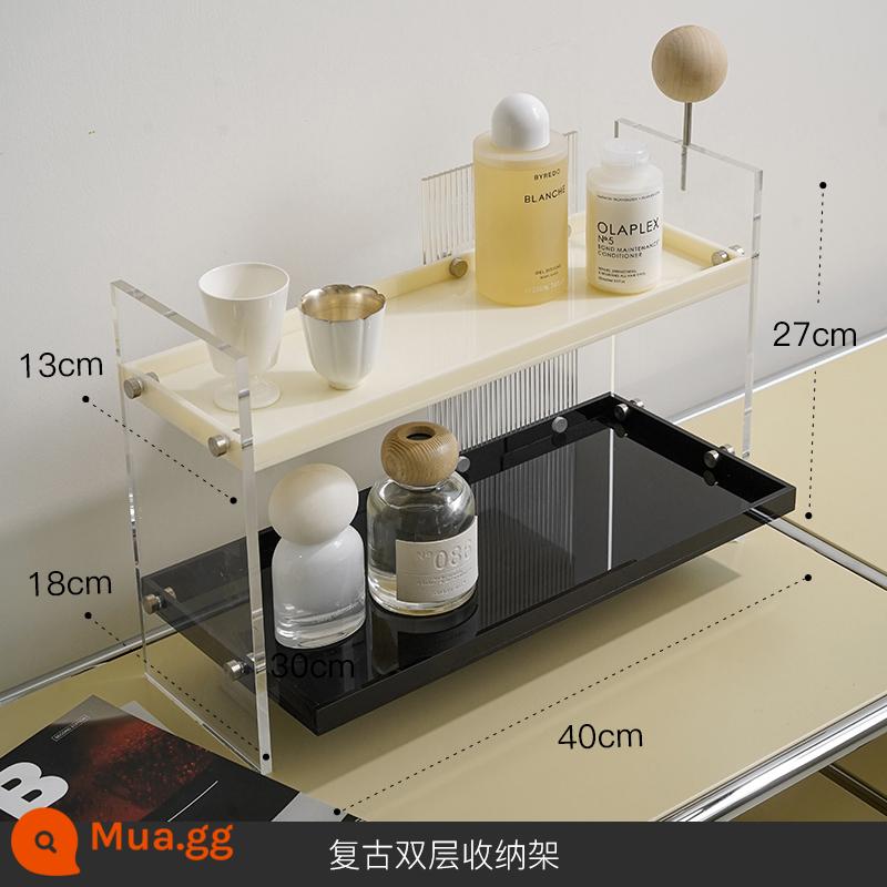 nữ tính acrylic cốc nước có giá để đồ mỹ phẩm giá để bàn ins gió cốc nước hoa đế trưng bày - Loại bóng (2 lớp) yêu cầu lắp ráp