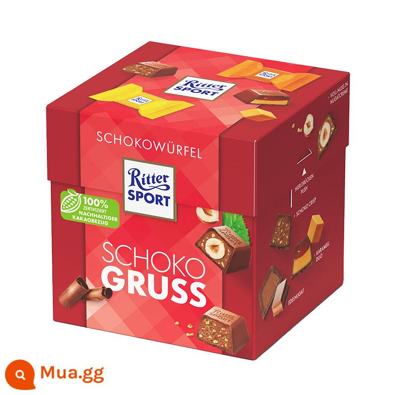 German Ritter Sport Ritter Spode Sports Selected Sandwich Sô cô la 176g Đồ ăn vặt nổi tiếng trên Internet nhập khẩu - Bánh mì sandwich 4 vị chọn lọc 176g [hộp màu đỏ]