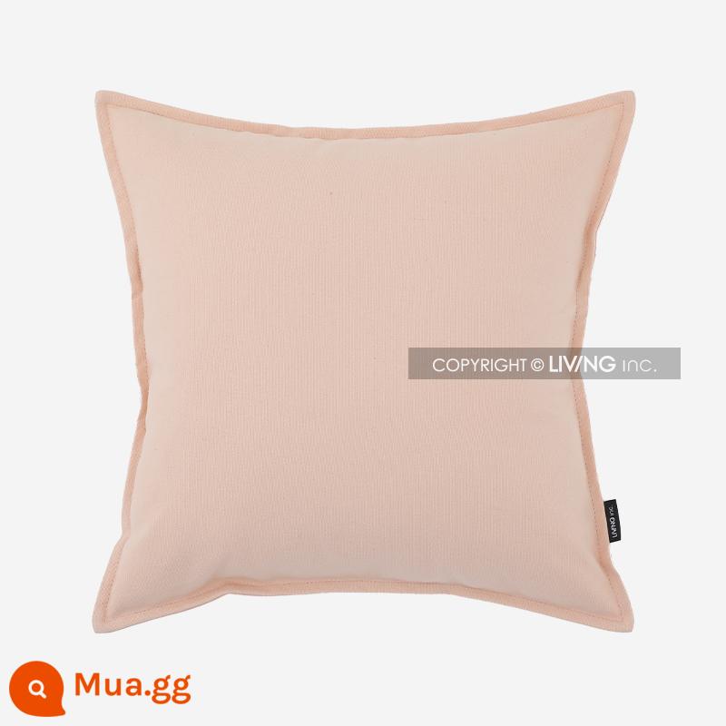 Living inc. Gối vải cotton Vỏ gối vải lanh cotton Màu đệm sofa Đệm phòng khách Gối vuông - bột đường sữa