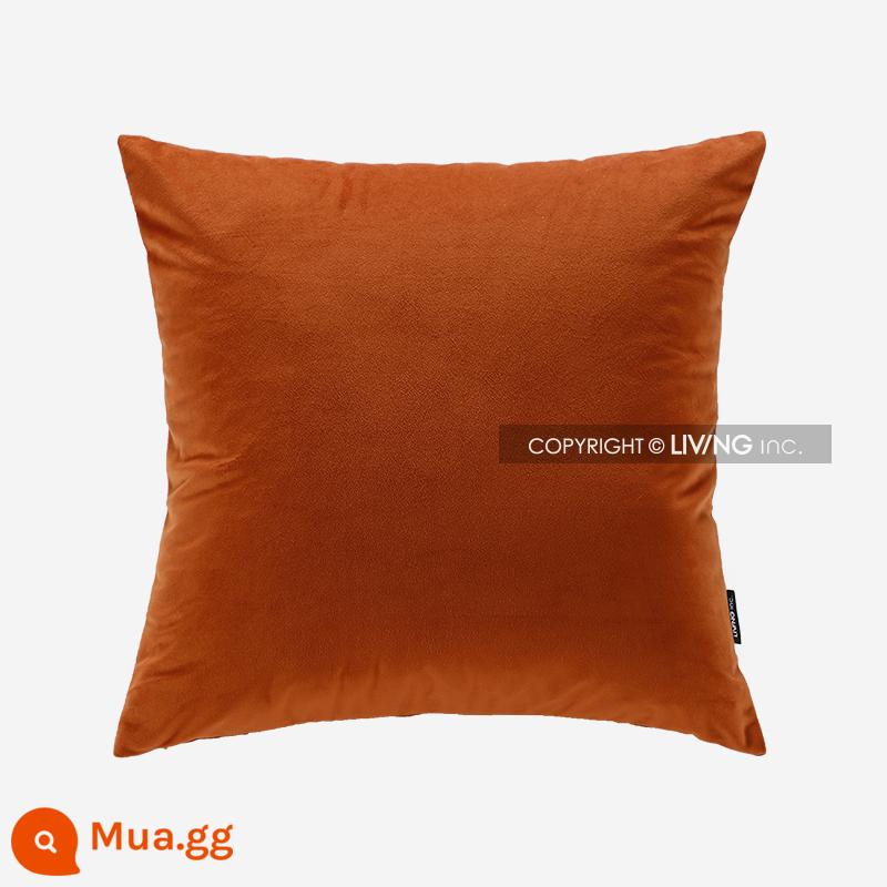 Living inc. caramel nhung ánh sáng sang trọng gối sofa phòng khách đệm văn phòng thắt lưng gối giường - bí ngô cam