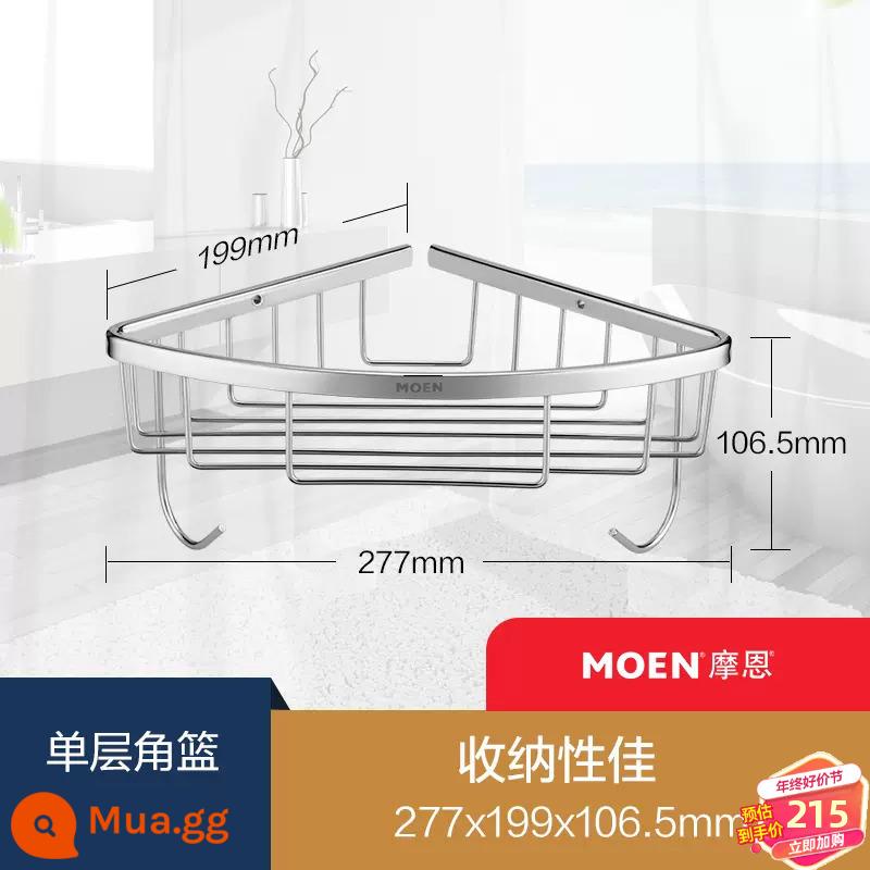 Moen phòng thay đồ 1 lớp giỏ tam giác khung tam giác góc phòng tắm kệ nhà vệ sinh phòng tắm mặt dây chuyền 90102 - Giỏ góc một lớp (đồng)