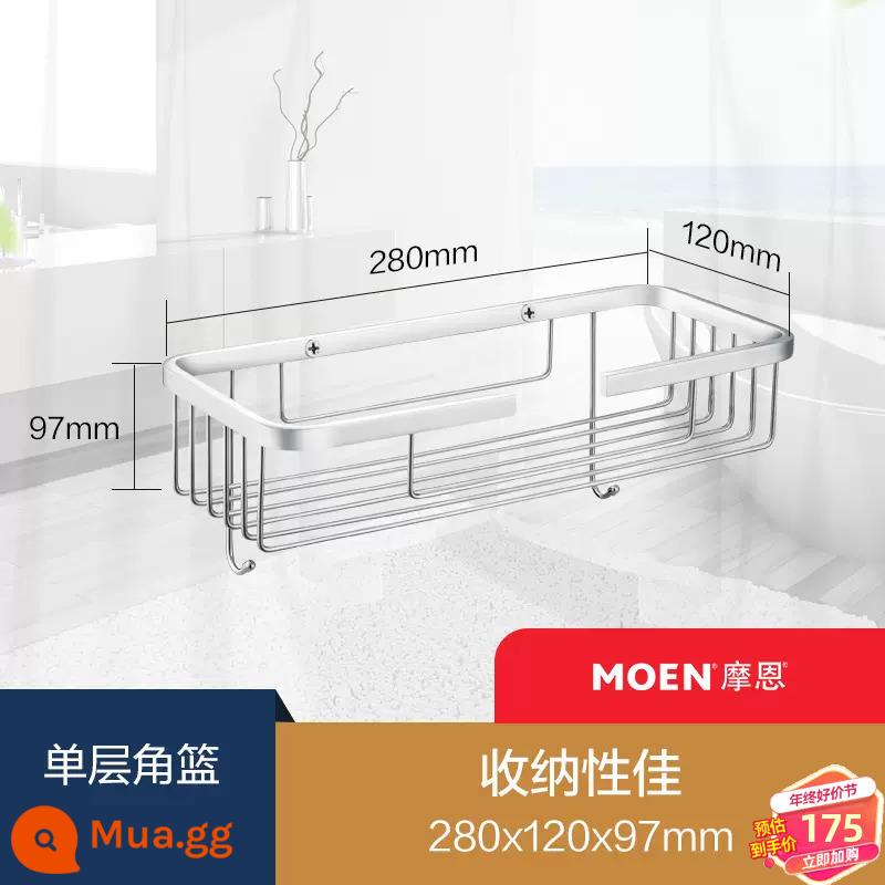 Moen phòng thay đồ 1 lớp giỏ tam giác khung tam giác góc phòng tắm kệ nhà vệ sinh phòng tắm mặt dây chuyền 90102 - Giỏ góc vuông một lớp (thép không gỉ)