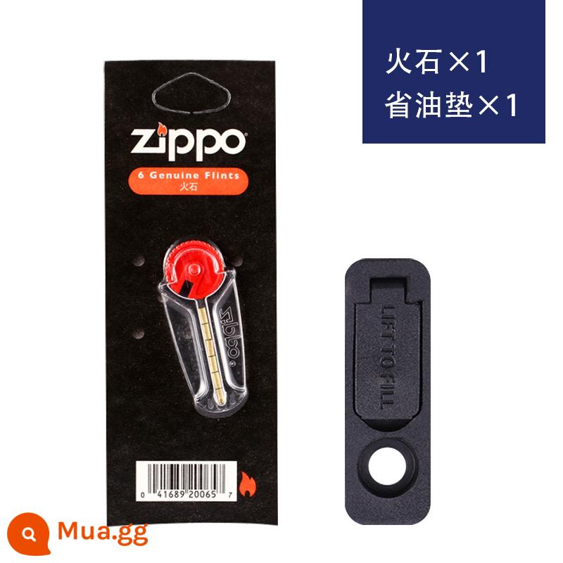 Nguyên bản chính hãng zippo fire lõi amiang zppo flint grain 6 phụ kiện bật lửa dầu hỏa zppo chính hãng đặc biệt - Đá * 1 + con dấu * 1