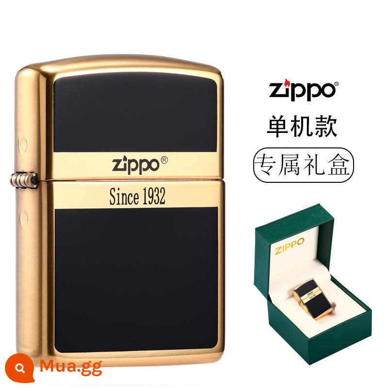 Hàng chính hãng men thương hiệu xuất xứ bật lửa zippo chính hãng chống gió dầu hỏa nam sáng tạo quà tặng bạn trai - Nguồn gốc nhãn hiệu men-[Đen, mẫu độc lập]