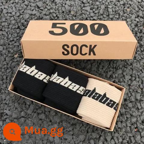 CrazySocks Ba Đôi Tất Dành Cho Nam Thiết Kế Ban Đầu Barb Nhăn Nhó Hoa Điều Ống Dài Tất Thể Thao Dành Cho Nữ - Tiếng Anh đen + đen + mơ