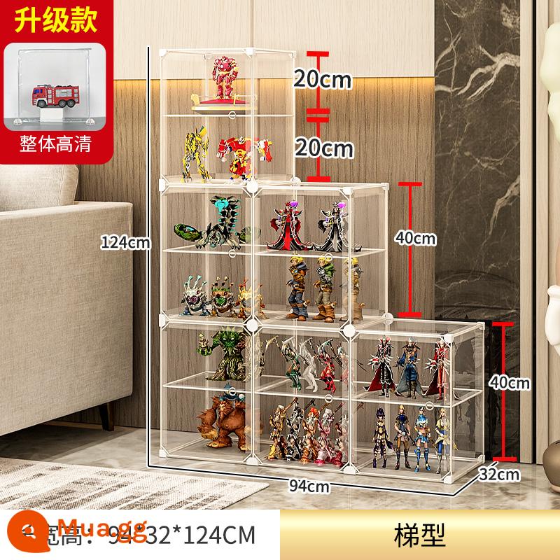 Mô Hình Lego Tủ Trưng Bày Đồ Chơi Mô Hình Lưu Trữ Tủ Trong Suốt Giả Acrylic Hộ Gia Đình Khối Xây Dựng Màn Hình Hiển Thị Đứng - Hình thang 3 hàng và 6 lớp [độ phân giải tổng thể cực cao] Phong cách người nổi tiếng trên Internet ⭐ giảm giá