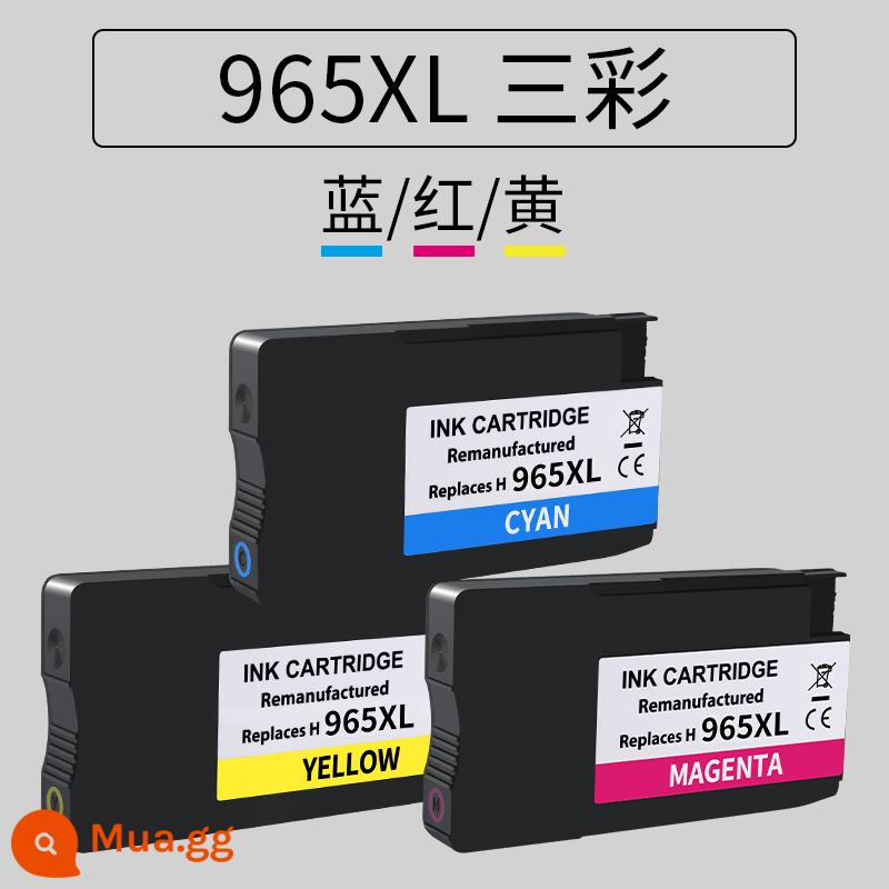 Bạn Star áp dụng hộp mực hp HP 965XL 9010 9020 9019 9028 9016 9018 9026 màu đen đỏ vàng xanh máy in dung lượng lớn không phải mực chính hãng - [4800 trang] 3 hộp mực dung lượng cao 965XL màu xanh, đỏ và vàng