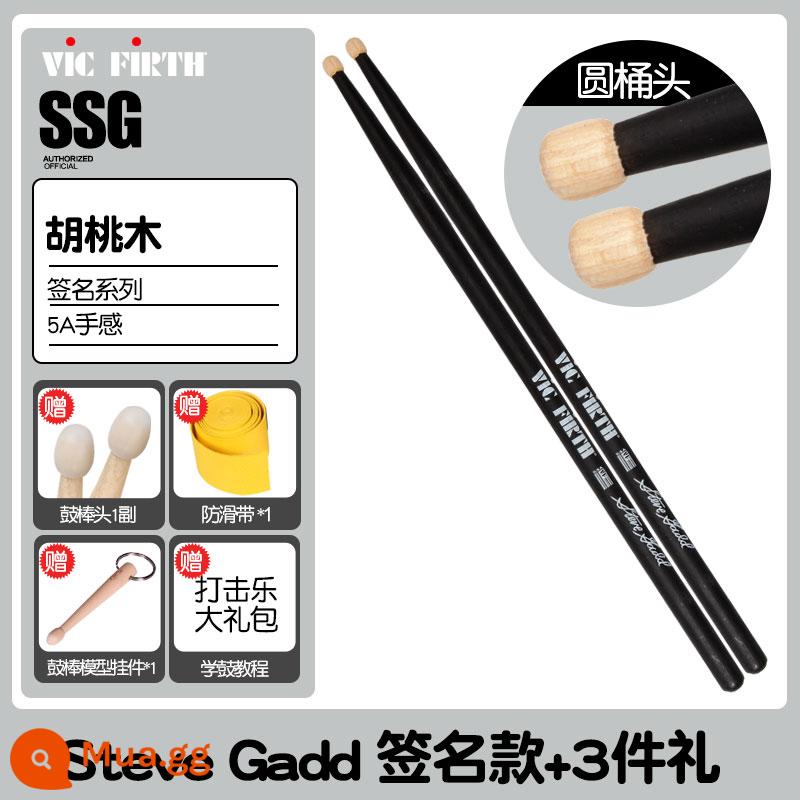 Cần trống Vic Firth do Mỹ sản xuất 5A 7A 5B gỗ óc chó phong trống jazz chữ ký búa dùi trống VF - SSG