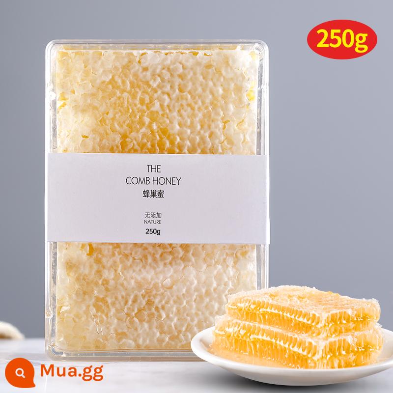 Mật ong tổ ong hộp 500g nhai và ăn mật ong nguyên chất tự nhiên trang trại mật ong đất tự làm mật ong rừng - 250 mật ong tổ ong (mẫu dùng thử)