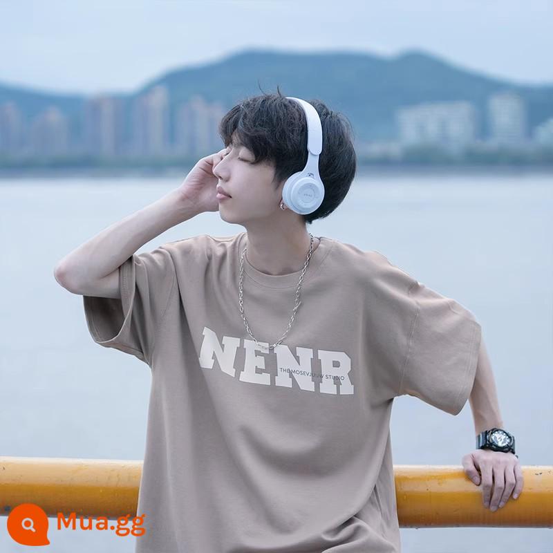 Cityboy Nhật Bản ngắn tay nam mùa hè thủy triều thương hiệu quần áo xu hướng Mỹ lỏng nửa tay áo sơ mi có đáy Áo phông - Lạc đà, tay áo ngắn