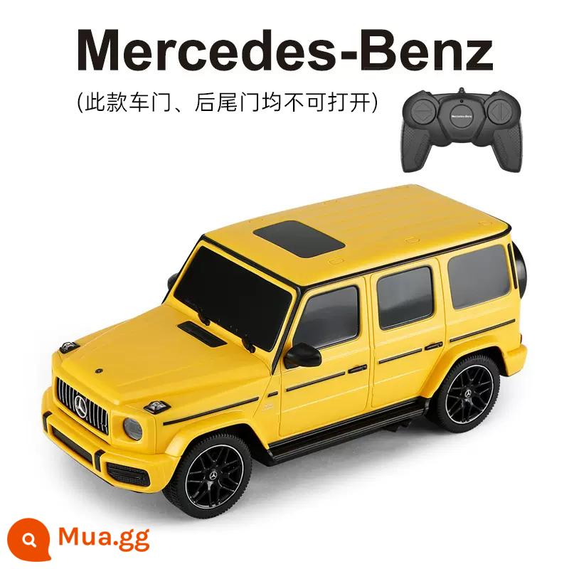 RASTAR/Xinghui Mercedes-Benz G xe ô tô điều khiển từ xa cho bé xe địa hình điện mô hình sạc đồ chơi bé trai - 1 :24 Cửa xe Mercedes-Benz AMG G63 màu vàng [mẫu pin] không mở được