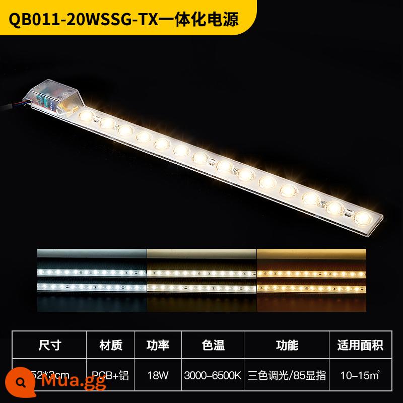 Đèn trần led bấc đèn tấm lõi thay thế bảng đèn tròn tiết kiệm năng lượng bóng đèn bấc dải đèn hộ gia đình nguồn sáng siêu sáng - Độ sáng cao 18W [áp dụng cho 10-15m2] đèn ba màu [nguồn điện tích hợp]