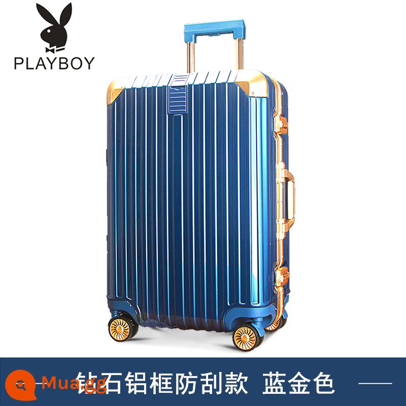 Vali Playboy du lịch mật khẩu nhỏ đa năng bánh xe đẩy trường hợp 24 nữ và nam 20 inch bao da nội trú 26 - màu sao xanh