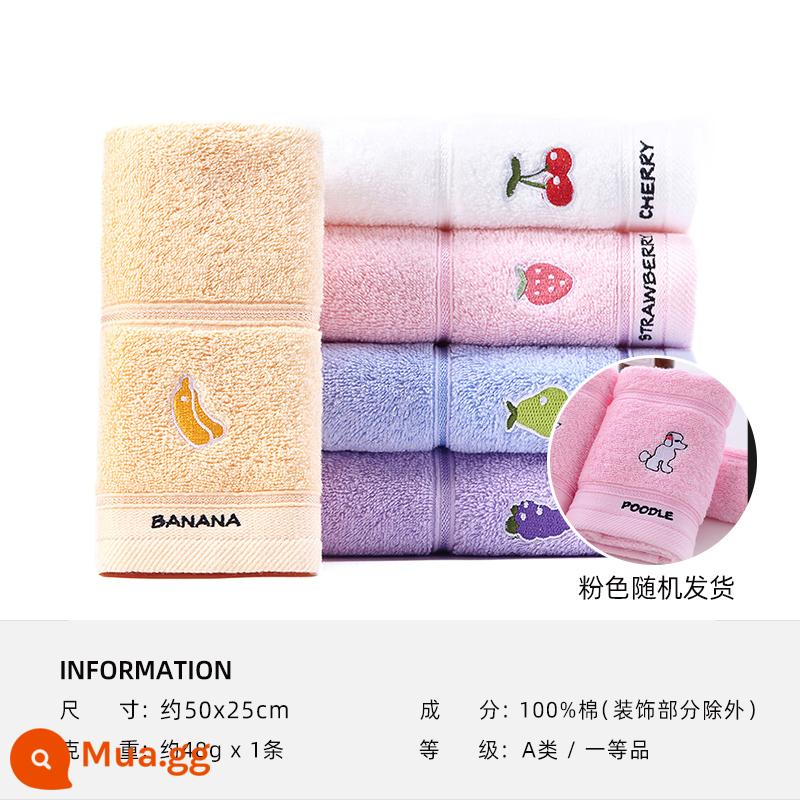 Miễn Phí Vận Chuyển Jieliya Khăn Trẻ Em Tân Cương Nguyên Chất Cotton Thấm Bé Rửa Mặt Khăn Hộ Gia Đình Móc Mềm Loại 5 Cái - 5 khăn quàng cổ thêu cotton nguyên chất dành cho trẻ em