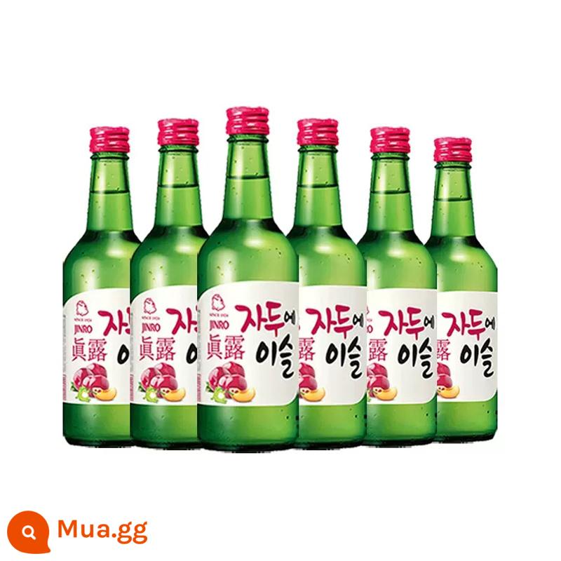 Jinro soju chai rượu vang Jinro hương nho xanh nhập khẩu Hàn Quốc 360ml * 6 cô gái rượu ngọt ngào rượu trái cây không rượu sake - 6 chai hương mận