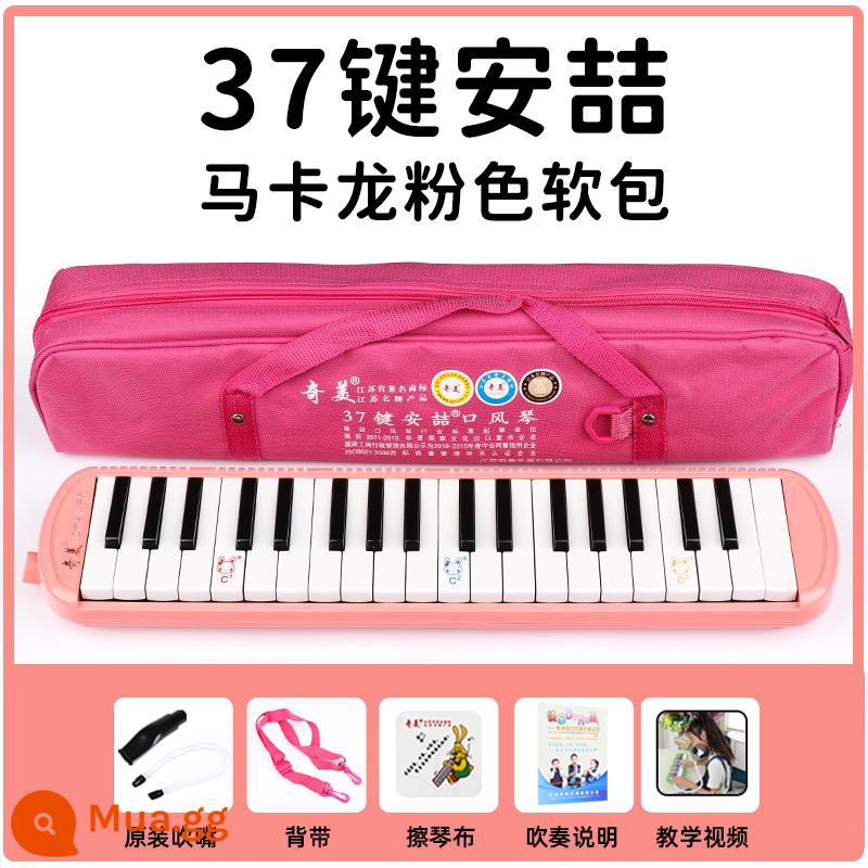 Chimei thương hiệu melodica 37 phím 32 phím trẻ em học sinh tiểu học với lớp học mới bắt đầu giảng dạy nhạc cụ hơi chuyên nghiệp - Túi vải mềm màu hồng Anzhe 37 phím [tài liệu giảng dạy miễn phí - giao hàng nhanh vào ngày hôm sau]