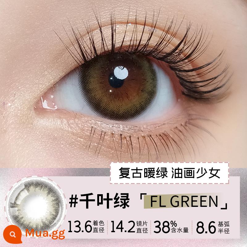 LaPeche Labai Thơ Màu Kính Áp Tròng Hanami Beauty Liên Hệ Hàng Tháng Ném 1 Miếng Hashimoto Kannai Đường Kính Sương Mù Trà Xám - #Đầu XuânPhải có#Xanh Ngàn Lá [Màu xanh ấm áp cổ điển, phong cách cô gái văn chương]